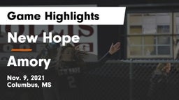 New Hope  vs Amory  Game Highlights - Nov. 9, 2021