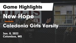 New Hope  vs Caledonia Girls Varsity Game Highlights - Jan. 8, 2022