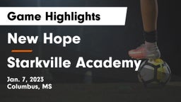 New Hope  vs Starkville Academy  Game Highlights - Jan. 7, 2023