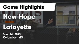 New Hope  vs Lafayette  Game Highlights - Jan. 24, 2023