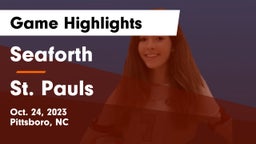 Seaforth  vs St. Pauls  Game Highlights - Oct. 24, 2023