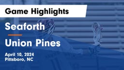 Seaforth  vs Union Pines  Game Highlights - April 10, 2024