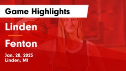 Linden  vs Fenton  Game Highlights - Jan. 20, 2023
