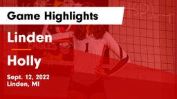 Linden  vs Holly  Game Highlights - Sept. 12, 2022