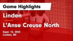 Linden  vs L'Anse Creuse North  Game Highlights - Sept. 13, 2022