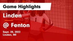 Linden  vs @ Fenton Game Highlights - Sept. 28, 2022