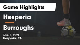 Hesperia  vs Burroughs  Game Highlights - Jan. 5, 2024