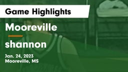 Mooreville  vs shannon Game Highlights - Jan. 24, 2023