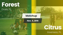 Matchup: Forest  vs. Citrus  2016