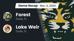 Recap: Forest  vs. Lake Weir  2020