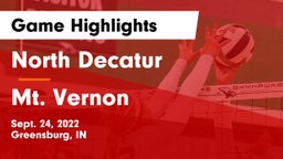 North Decatur  vs Mt. Vernon Game Highlights - Sept. 24, 2022