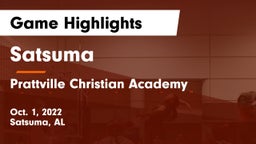 Satsuma  vs Prattville Christian Academy  Game Highlights - Oct. 1, 2022