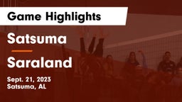 Satsuma  vs Saraland  Game Highlights - Sept. 21, 2023