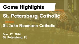 St. Petersburg Catholic  vs St. John Neumann Catholic  Game Highlights - Jan. 12, 2024