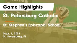 St. Petersburg Catholic  vs St. Stephen's Episcopal School Game Highlights - Sept. 1, 2021