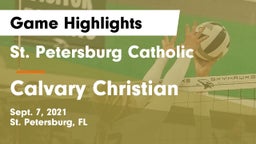 St. Petersburg Catholic  vs Calvary Christian  Game Highlights - Sept. 7, 2021