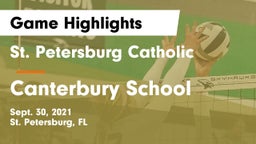 St. Petersburg Catholic  vs Canterbury School Game Highlights - Sept. 30, 2021