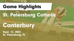 St. Petersburg Catholic  vs Canterbury Game Highlights - Sept. 13, 2022