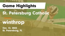 St. Petersburg Catholic  vs winthrop Game Highlights - Oct. 12, 2022