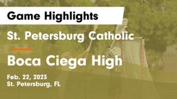St. Petersburg Catholic  vs Boca Ciega High  Game Highlights - Feb. 22, 2023