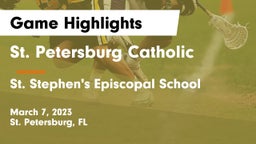 St. Petersburg Catholic  vs St. Stephen's Episcopal School Game Highlights - March 7, 2023