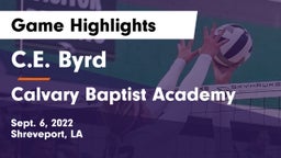 C.E. Byrd  vs Calvary Baptist Academy  Game Highlights - Sept. 6, 2022