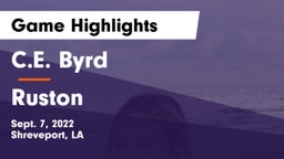 C.E. Byrd  vs Ruston  Game Highlights - Sept. 7, 2022