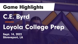 C.E. Byrd  vs Loyola College Prep  Game Highlights - Sept. 14, 2022