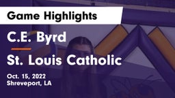 C.E. Byrd  vs St. Louis Catholic  Game Highlights - Oct. 15, 2022