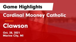 Cardinal Mooney Catholic  vs Clawson  Game Highlights - Oct. 28, 2021