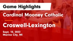 Cardinal Mooney Catholic  vs Croswell-Lexington  Game Highlights - Sept. 10, 2022