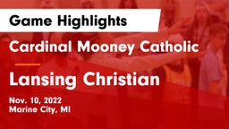 Cardinal Mooney Catholic  vs Lansing Christian  Game Highlights - Nov. 10, 2022