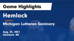 Hemlock  vs Michigan Lutheran Seminary Game Highlights - Aug. 25, 2021