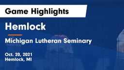 Hemlock  vs Michigan Lutheran Seminary Game Highlights - Oct. 20, 2021