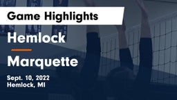Hemlock  vs Marquette  Game Highlights - Sept. 10, 2022