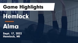 Hemlock  vs Alma Game Highlights - Sept. 17, 2022