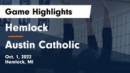 Hemlock  vs Austin Catholic Game Highlights - Oct. 1, 2022