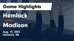 Hemlock  vs Madison  Game Highlights - Aug. 19, 2023