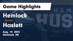 Hemlock  vs Haslett  Game Highlights - Aug. 19, 2023
