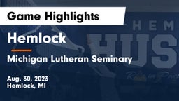 Hemlock  vs Michigan Lutheran Seminary Game Highlights - Aug. 30, 2023