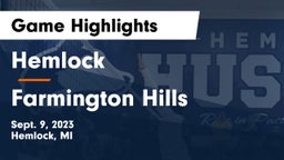 Hemlock  vs Farmington Hills Game Highlights - Sept. 9, 2023