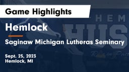 Hemlock  vs Saginaw Michigan Lutheras Seminary Game Highlights - Sept. 25, 2023