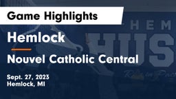 Hemlock  vs Nouvel Catholic Central  Game Highlights - Sept. 27, 2023