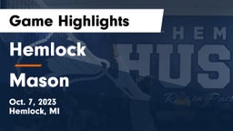 Hemlock  vs Mason  Game Highlights - Oct. 7, 2023