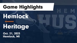 Hemlock  vs Heritage  Game Highlights - Oct. 21, 2023