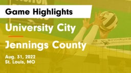 University City  vs Jennings County  Game Highlights - Aug. 31, 2022
