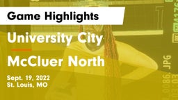 University City  vs McCluer North  Game Highlights - Sept. 19, 2022