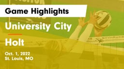 University City  vs Holt  Game Highlights - Oct. 1, 2022