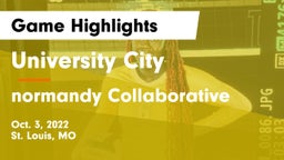 University City  vs normandy Collaborative Game Highlights - Oct. 3, 2022