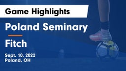 Poland Seminary  vs Fitch  Game Highlights - Sept. 10, 2022